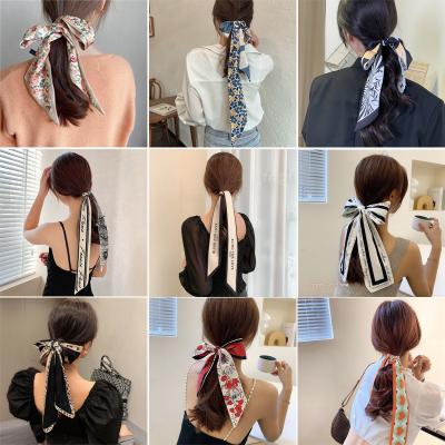 China Silk Hair Loop Vintage Scarf Hair Band for sale