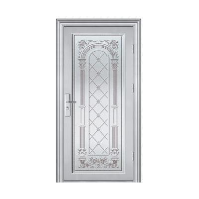 China Anti-Theft Stainless Steel Single Door Hot Sale Popular Design Cheap  Entrance Security Door for sale