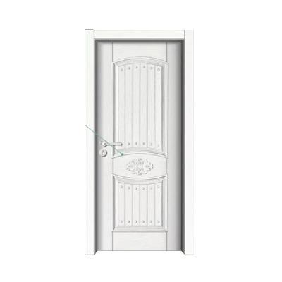 China Bulletproof Interior High Quality Single Leaf Wooden Door Melamine Wooden Door for sale