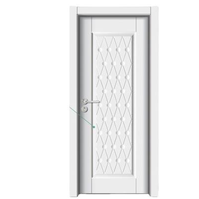 China Anti-Theft Melamine laminated MDF Board Moulded Wooden Doors for sale