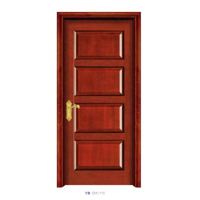 China Anti-Theft Arch Design Teak Color Composite Wooden Doors for sale