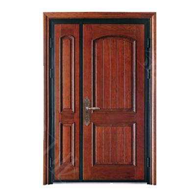 China Anti-Theft Exterior Safety Simple Bedroom Door Designs Villa Entrance Wooden Door Wood Armored Uequal Door for sale