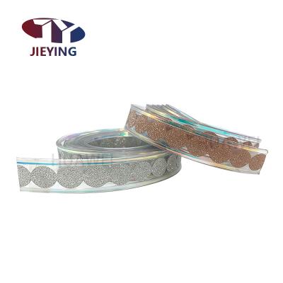 China Sofa. Bed. Bedside. Colorful Fashionable Design Shoe Decoration PVC Glitter Chair Etc. JIEYING strips dark strip edging joint panel for furniture and shoes for sale