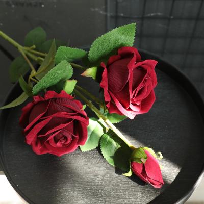 China Romantic Amazon hot sell  various colors artificial flowers wholesale rose for Home Wedding Decorative for sale