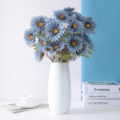 China Silk /PU Artificial Daisy Artificial Flowers Gerbera Daisy Fake Gerbera Daisies Bouquet for Wedding Bridal Bouquet Party Home Kitchen for sale