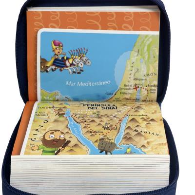 China paper & 2023 Hot Selling Cardboard Bible With Zipper Bag Overseas Book Printing China Cheap Bible For Kids Book Publisher for sale