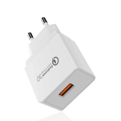 China USB travel charger Quick Charge 3.0 Wall Charger 18W Qualcomm 3.0 USB power adapter for sale