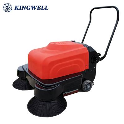 China Hotels Hand Push Battery Type Industrial Commercial Floor Cleaner Manual Roller Brush Road Sweeper for sale