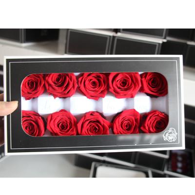 China Factory supply eternal roses red rose red flower heads 3-4 cm preserved rose for sale for sale