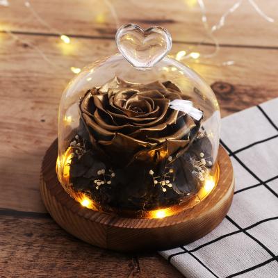 Κίνα New Year gifts preserved flower light forever rose immortal rose 24k rose in glass dome προς πώληση