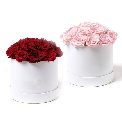 Cina Preserved flower box series custom flower arrangement box round large box for preserved flowers in vendita