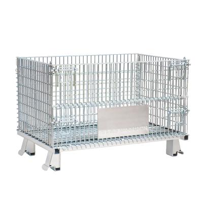 China Folding & Logistics Storage Container Stackable Heavy Duty Collapsible Wire Mesh Cage for sale