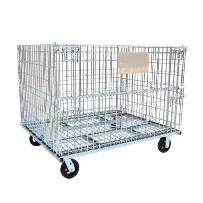 China Logistics OEM ODM Collapsible Wire Mesh Container With Powder Coating L1000 * W800 * H840 (mm) for sale