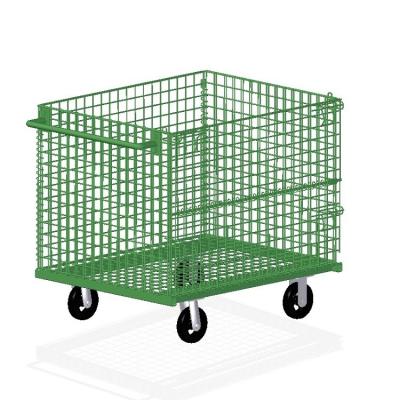 China Collapsible Wire Mesh Container With Folding Anti Corrosion Storage Handle for sale