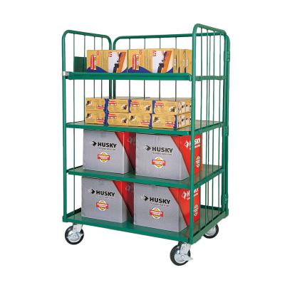 China Labor Saving 304 Stainless Steel Time And Logistics Foldable Roll Cage Trolley For Warehouse for sale