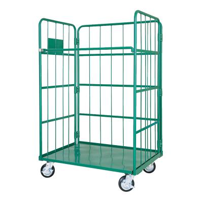 China Collapsible Storage Convenient Equipment Logistics Folding Steel Trolley for sale