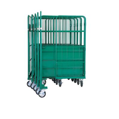 China Taiwan Logistics Collapsible Folding Trolley for Warehouse and Supermarkets for sale