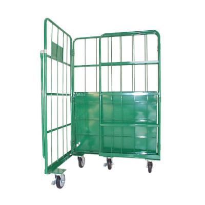 China Durable& Large Capacity Collapsible Collapsible Roll Cage Cart With Wheels for sale