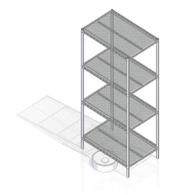 China Supermarket 4 Tier Household Storage Organization Shelf Storage Rack for sale