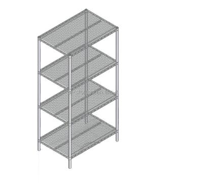 China Supermarket Commercial 4 Layer Metal Shelf Storage Shelf Organizer for sale