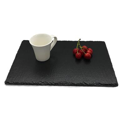 China Stone Disposable Tableware Wholesale Disposable Dinnerware Wholesale Disposable Tableware Oil Slate Factory Steak Sushi Dish Hotel Restaurant Dark Black Cafe for sale