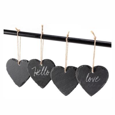 China China Heart Slate Hanging Craft With Gift Box Packing for sale