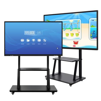 China Plug 65 75 86 Inch 10 Point Touch Wifi Screen Teacher Board Smart Classroom Interactive Whiteboard For Conference Meeting for sale