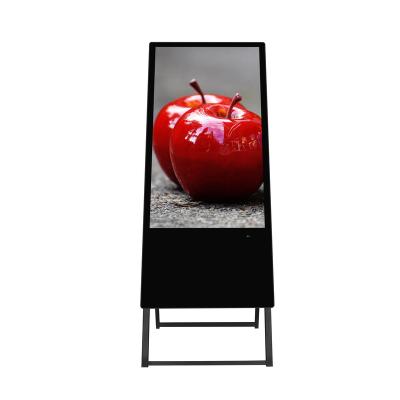 China 43 Inch Foldable Easy Mobile Advertising LCD Display Touch Screen Digital Poster Smart Ad Media Player for sale