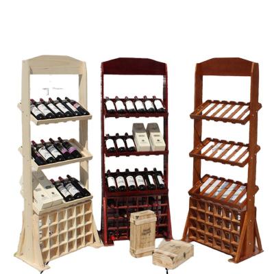 China China Wine Display Rack For Home Bar Cellar Wooden Wine Rack for sale