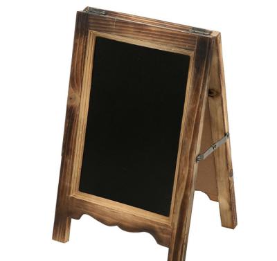 China Solid Wood China Chalkboard Rack Square Drawing Board Rack For Kids Blackboard Rack Wall Mounted Advertising Message Table for sale