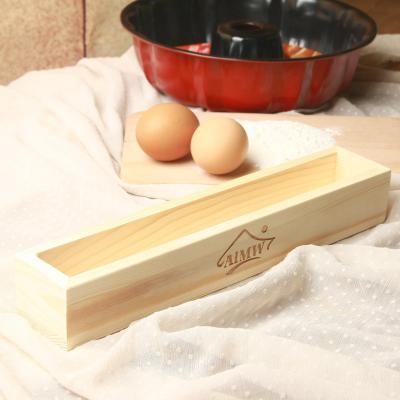 China China Food Packaging Rectangular Box Store Wooden Box Biscuit Baking Container for sale