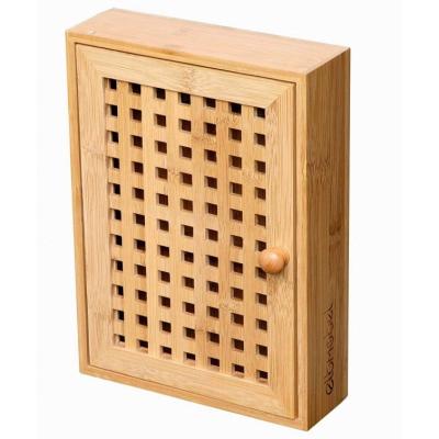 China China bamboo and wood head storage boxWall-mounted head storage desk accessoriesSolid wood shelf for sale