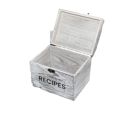 China China Kitchen Recipe Box Wooden Cookbook Card Box for sale