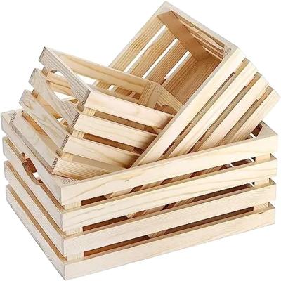 China China Storage Basket Solid Wood Wooden Fruit Basket for sale