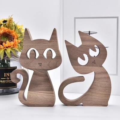 China China Black Walnut Kitten Modeling Decoration Home Decoration for sale