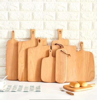 China China Wooden Tray Western Dinner Dish Pizza Board With Handle Fruit Cutting Board For Restaurant Kitchens for sale