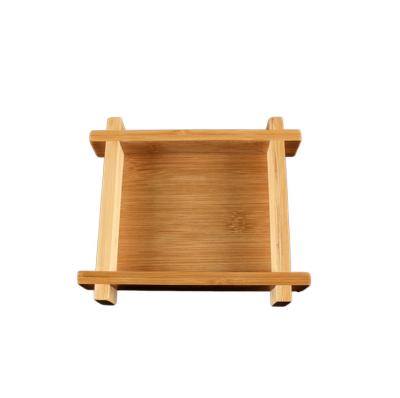 China Cold Dish Bamboo Tofu Snack China Square Box Dish Solid Wood Vegetable Dish for sale