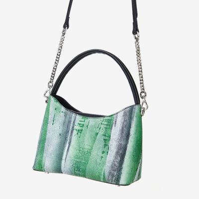 China New Fashion Designer Green Python Snake Skin Genuine Leather Cross - Body Handbag Women's Shoulder Bags for sale