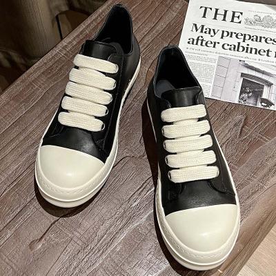 China Fashion trend men's low top sneakers leather casual shoes high quality thick sole step up couples fashion sports shoes for sale