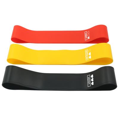 China 3 Pack Fitness Yoga Stretch Strap Custom Yoga Level Band Elastic Resistance Bands Logo 3 Butt Bands Set for sale