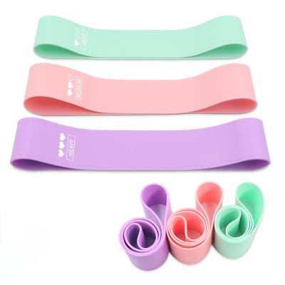 China Durable Hot Sale Custom Gym Elastic Band Latex Circle Thick Mini Band Yoga Resistance Loop Strength Training Exercise Bands for sale