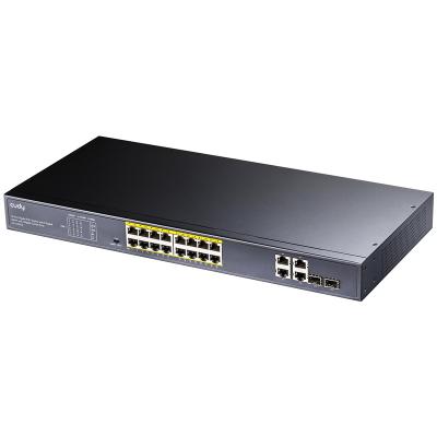 China POE Cudy 16 Port Gigabit PoE+ Unmanaged Switch, 300W, 2 Gigabit SFP, CCTV/VLAN Mode, 19 inch Rackmount for sale