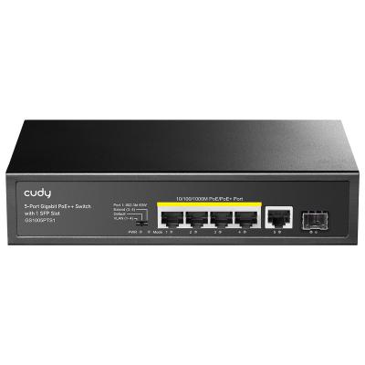 China POE Cudy 5 Port Gigabit PoE+ Switch 120 W, 60 Watts for Port1, 1 SFP, 802.3 at/af, VLAN, Extend Mode, OEM for sale