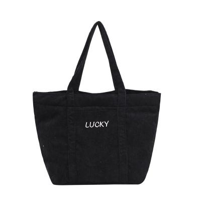 China Wholesale Fashion Handled Reusable Cotton Handbags Cargo Bag Light Shoulder Bag Packing Reusable Women Shopping Bags Cute Canvas and Eco for sale