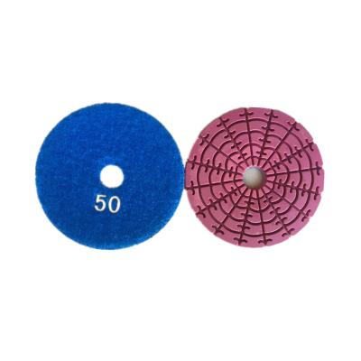 China Marble Copper Polishing Pad 4 Inch 3step Wet Conrcrete Polishing Pad for sale