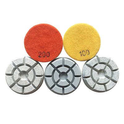 China Marble Abrasive Tools 80mm100mm125mm Diamond Marble Disc Concrete Floor Granite Wet Polish Pads for sale