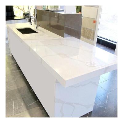 China Chinese artificial calacatta marble stone pre cut vanity top for sale