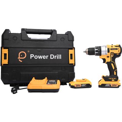 China Repair OEM Electric Power Tools Set 13mm Cordless Combo Impact 2.0Ah Brushless Power Drill For Home for sale