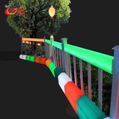 China 2021 New RGB 16 Color Outdoor Iron And PE Style Changing Modern Led Fence Light For Sale for sale