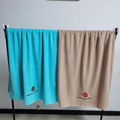 China Wholesale High Quality Safe For Kids Customize Embroidery Logo Cotton Terry 100% Spa/Hotel Towel Wrap Bath Towels For Swimming Pool for sale